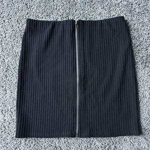 Forever 21 Black Ribbed Mini Pencil Skirt